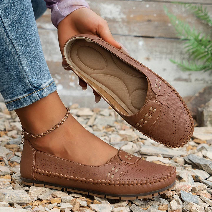 Mokassins für Damen - Bequeme Halbschuhe mit Lochmuster