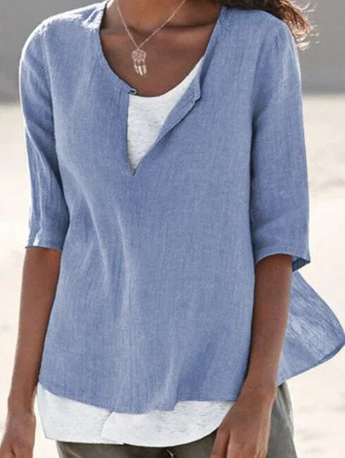 Oberteil für Damen - Lässige Lagenbluse für den Herbst