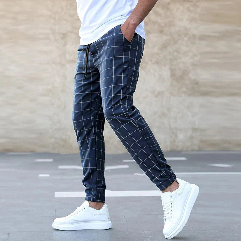 Alex Freitzeithose | Moderne Chino Karo Für Herren