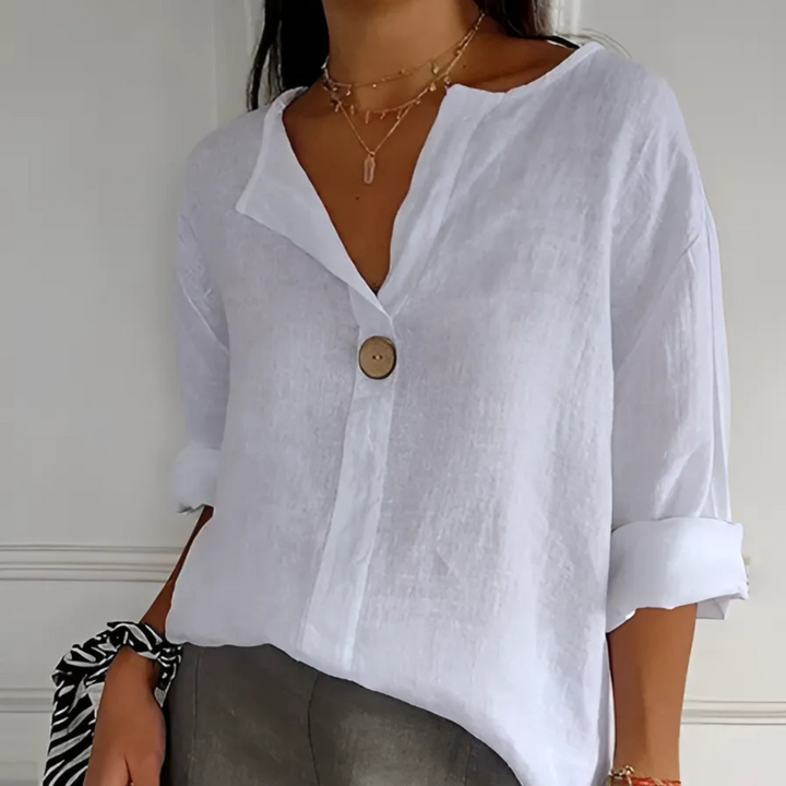 Olivia Tunika-Bluse | Leichte Leinenwoll-Mix Sommerbluse Für Damen