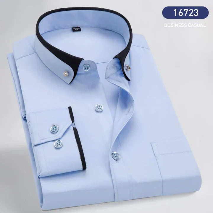 Gents Hemd | Klassisches Stretch Langarmhemd für Männer