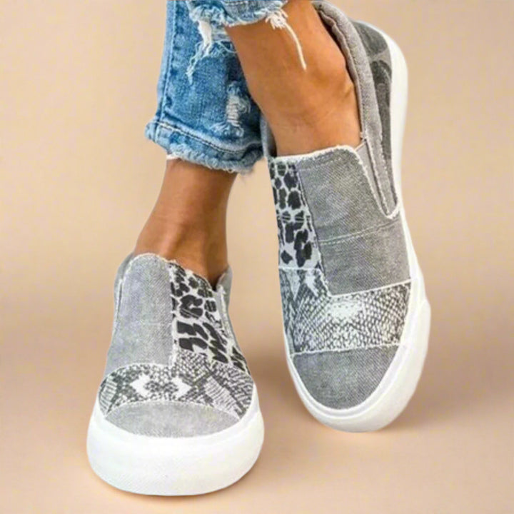 Jenny Stoffschuhe - Bequeme Canvas Halbschuhe mit Druck