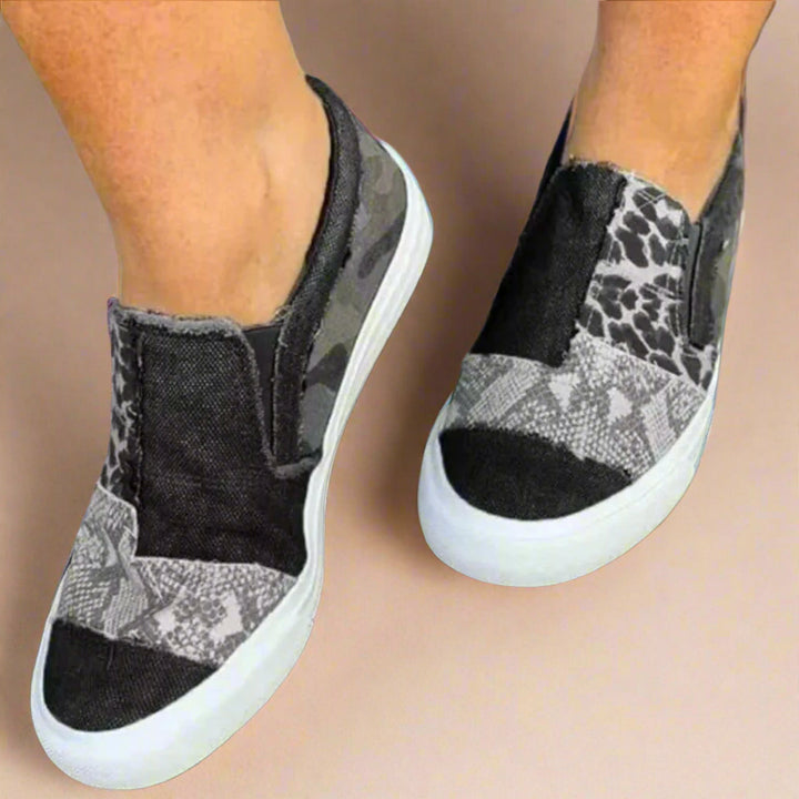 Jenny Stoffschuhe - Bequeme Canvas Halbschuhe mit Druck
