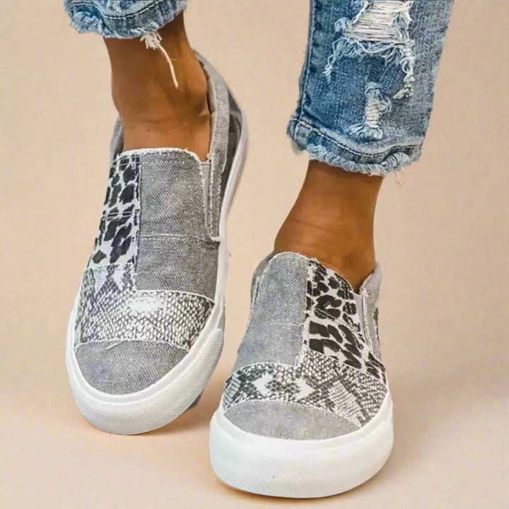 Jenny Stoffschuhe - Bequeme Canvas Halbschuhe mit Druck