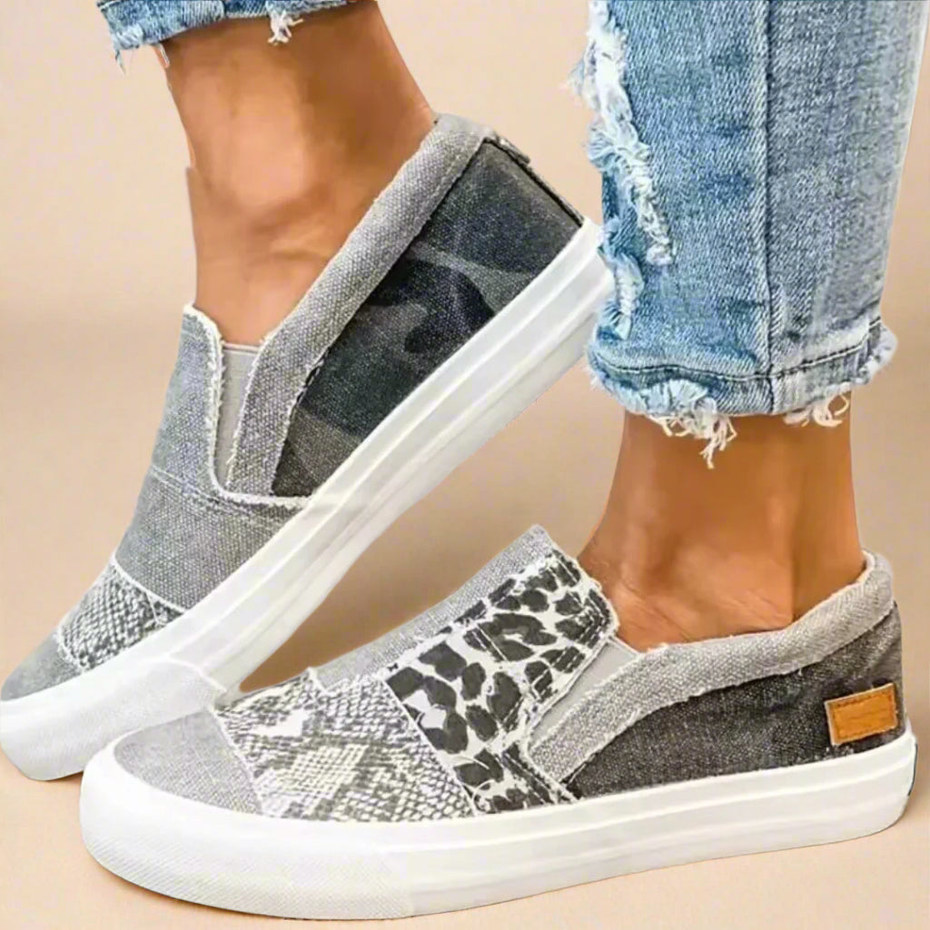 Jenny Stoffschuhe - Bequeme Canvas Halbschuhe mit Druck