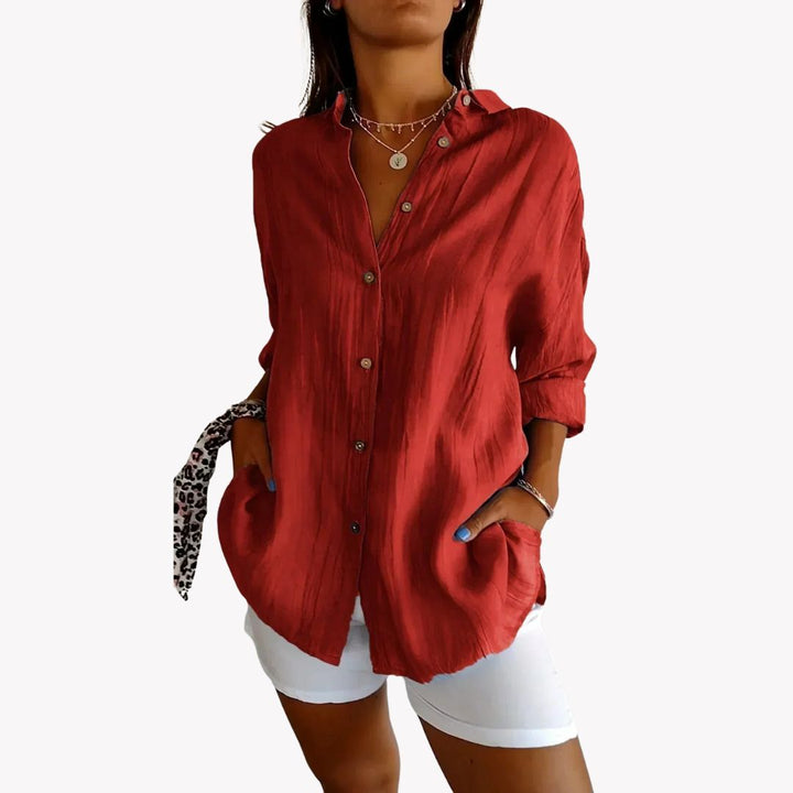 Olivia Bluse - Klassisches Locker Sitzende Bluse für Sommer