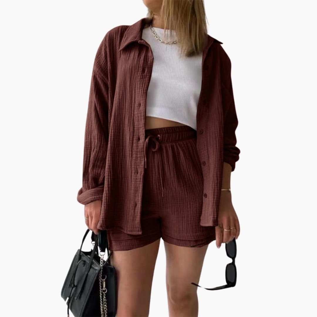 Musselin Zweiteiler - Luftiges Co-ord Set für Sommer