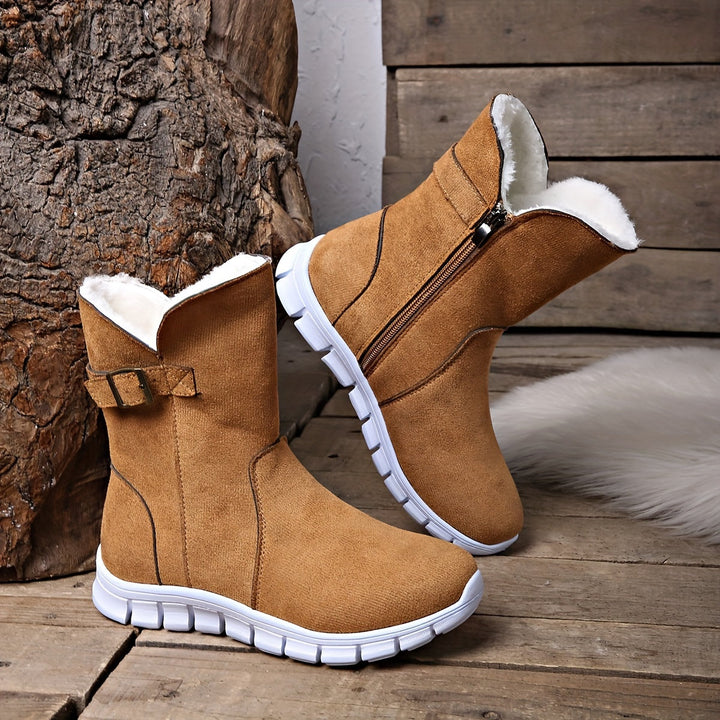 Franklins Winterstiefel für Damen - Gefütterte Stiefel mit sportlicher Sneaker-Sohle & Reißverschluss
