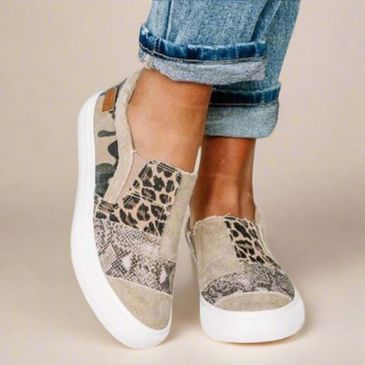 Jenny Stoffschuhe - Bequeme Canvas Halbschuhe mit Druck