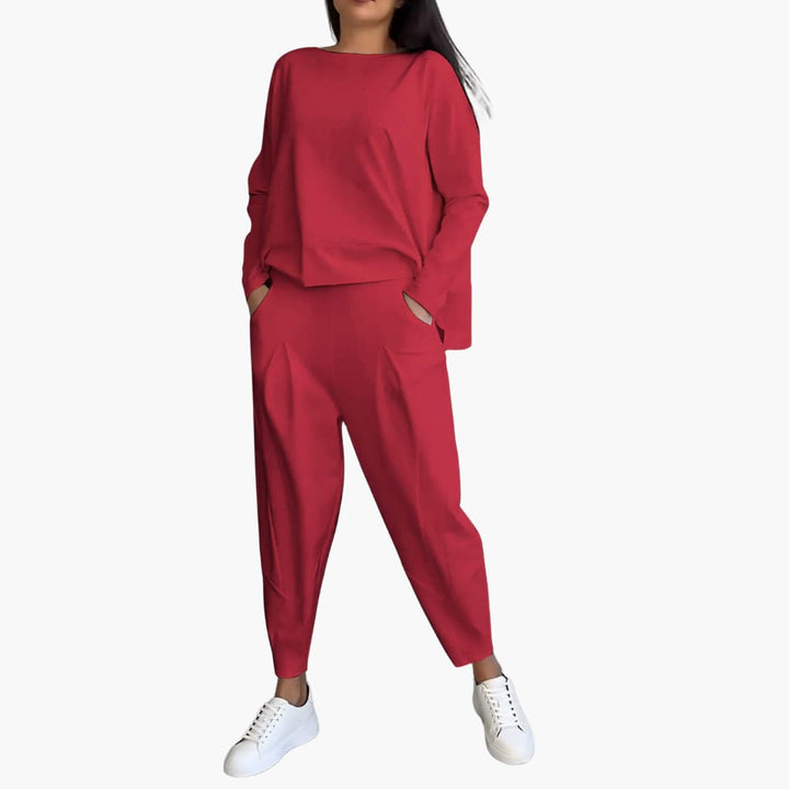 Lucia Twin Set - Bequemes Zweiteiliges Set mit Rundhalsausschnitt