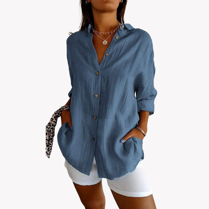 Olivia Bluse - Klassisches Locker Sitzende Bluse für Sommer