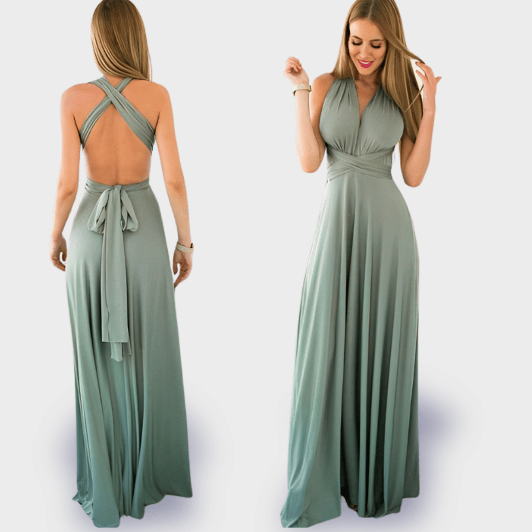 Luna Maxikleid | Hochzeitsgast Kleid aus Premiumstoff für elegante Auftritte
