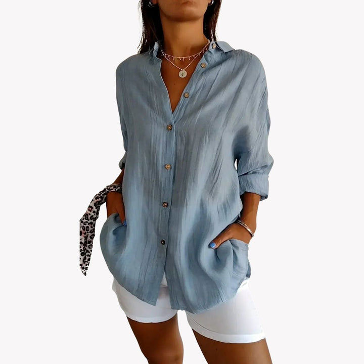 Olivia Bluse - Klassisches Locker Sitzende Bluse für Sommer