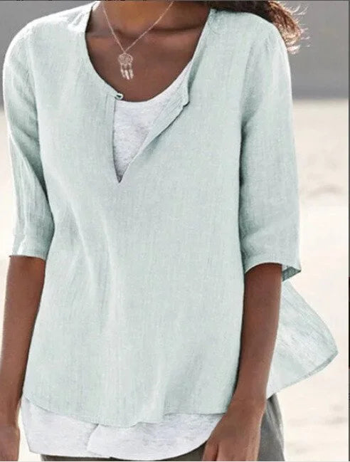 Oberteil für Damen - Lässige Lagenbluse für den Herbst