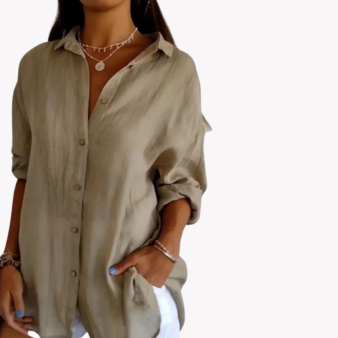 Olivia Bluse - Klassisches Locker Sitzende Bluse für Sommer