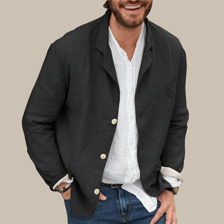 Luca Leinen-Blazer | Eleganter italienischer Leinen-look blazer für Männer