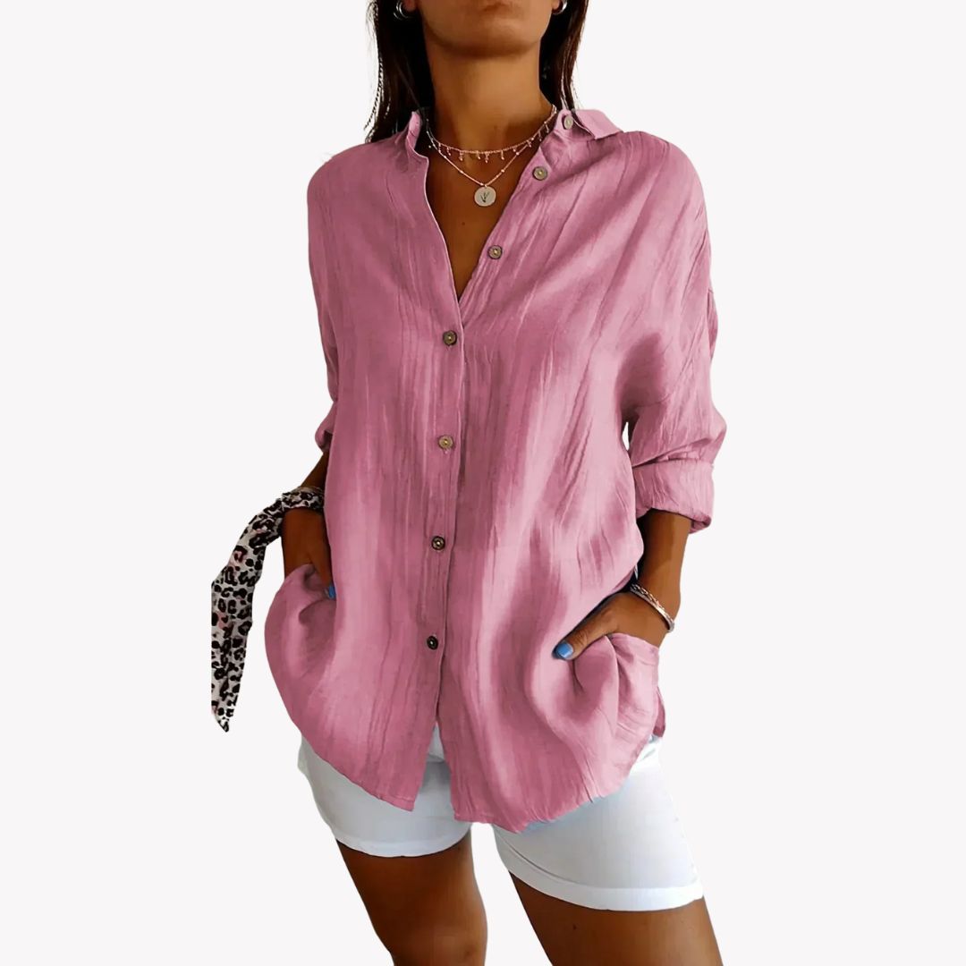 Olivia Bluse - Klassisches Locker Sitzende Bluse für Sommer
