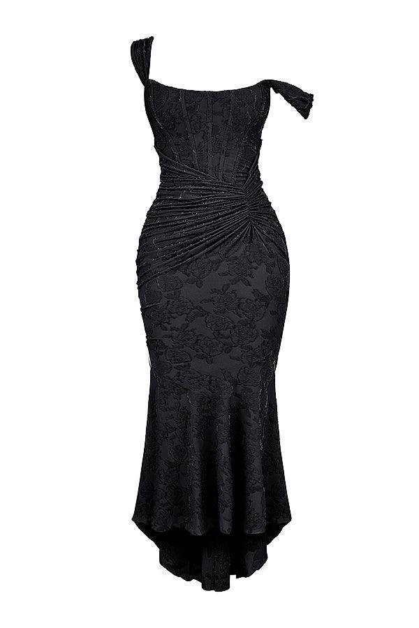 Abendkleid - Figurbetontes Midikleid mit Raffung für Hochzeiten