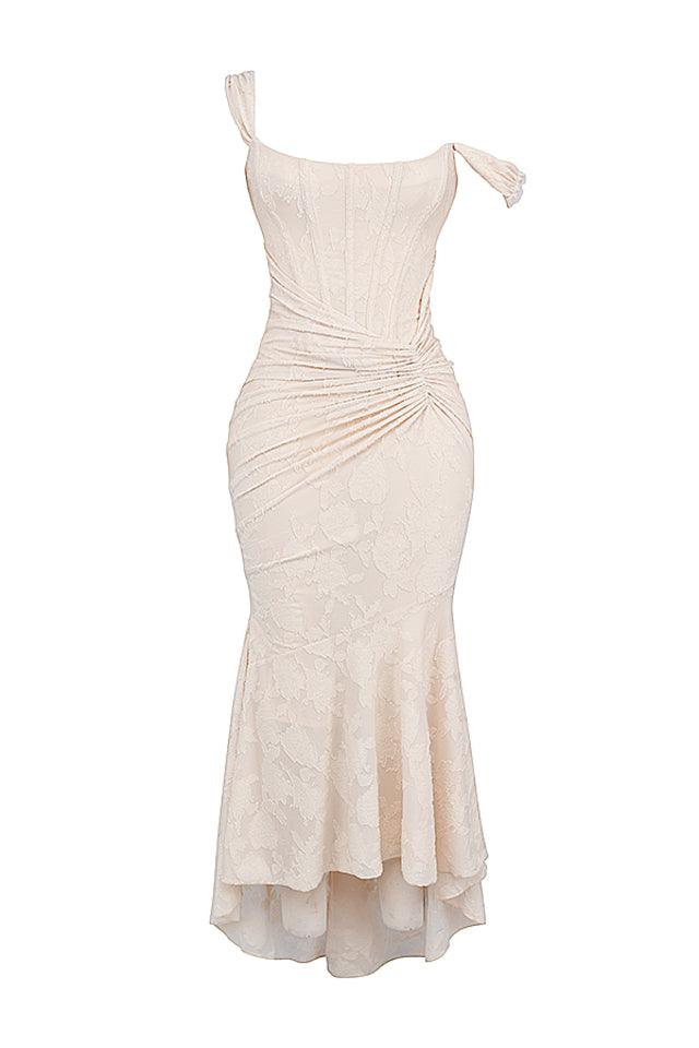 Abendkleid - Figurbetontes Midikleid mit Raffung für Hochzeiten