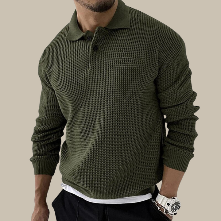 Gents Polo | Stilvolles gestricktes Langarm-Herren-Poloshirt