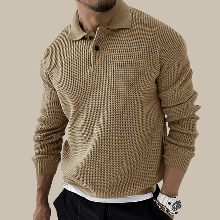 Gents Polo | Stilvolles gestricktes Langarm-Herren-Poloshirt