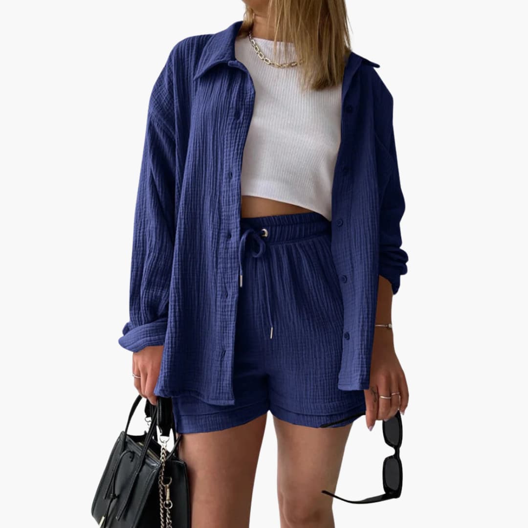 Musselin Zweiteiler - Luftiges Co-ord Set für Sommer
