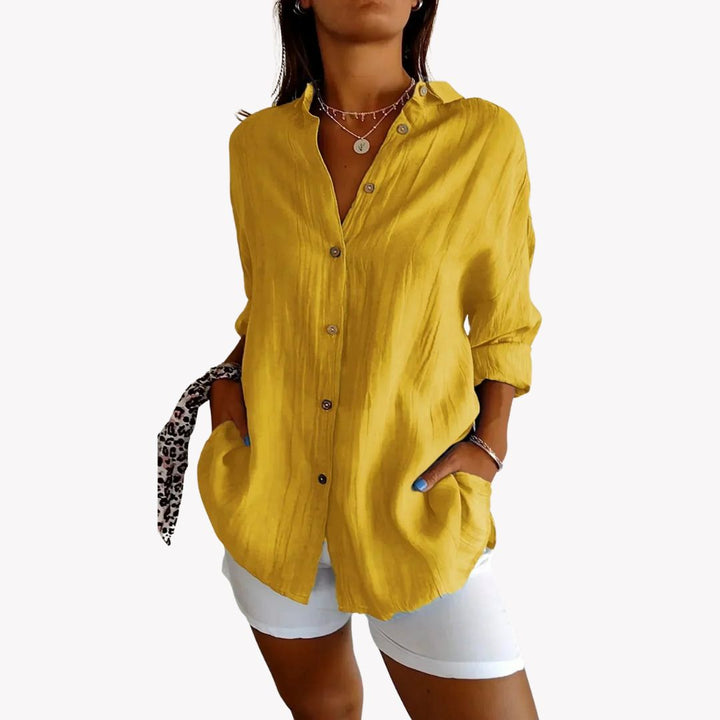 Olivia Bluse - Klassisches Locker Sitzende Bluse für Sommer