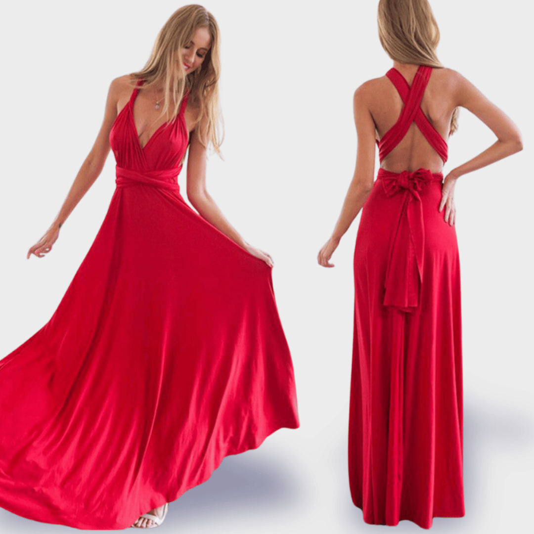 Luna Maxikleid | Hochzeitsgast Kleid aus Premiumstoff für elegante Auftritte