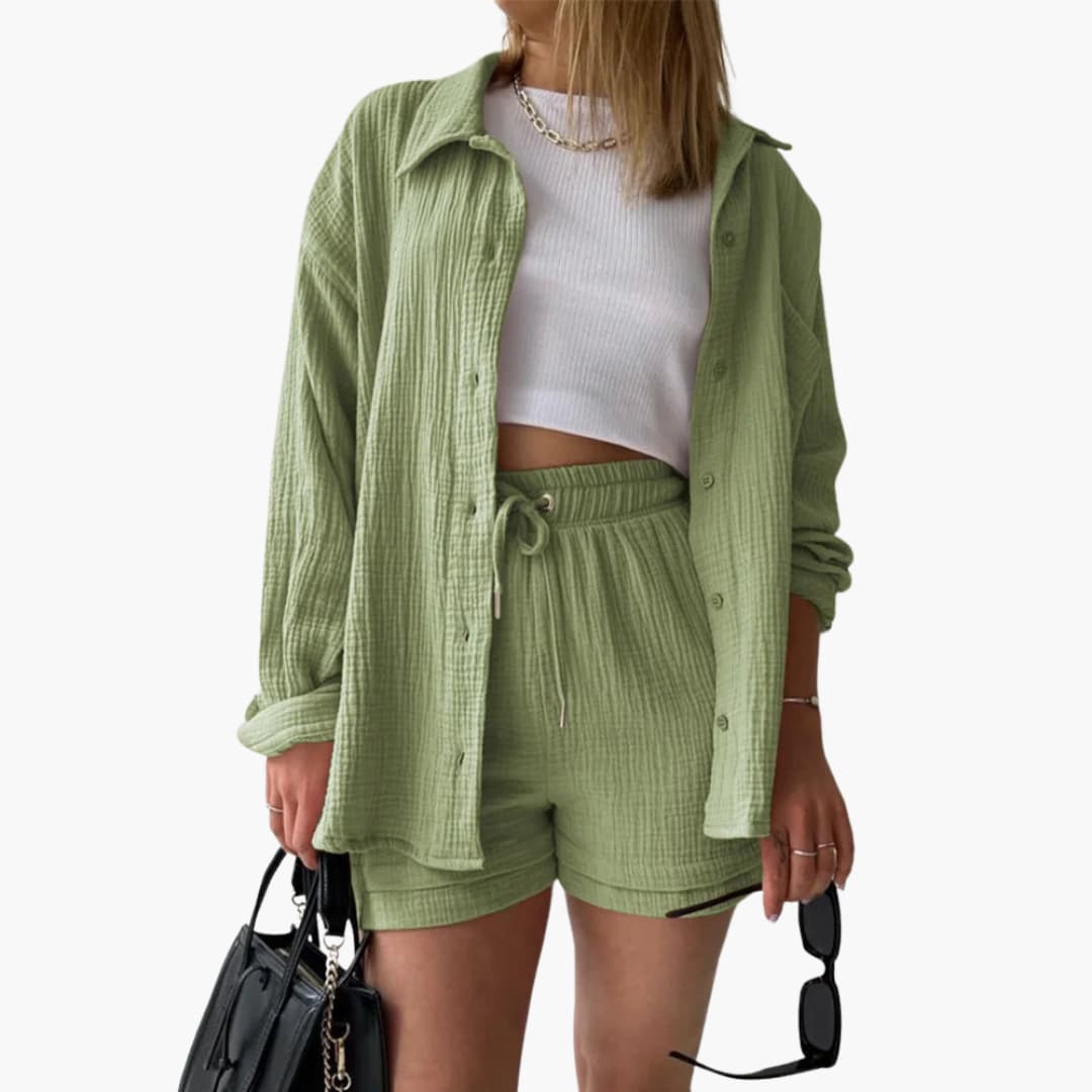 Musselin Zweiteiler - Luftiges Co-ord Set für Sommer