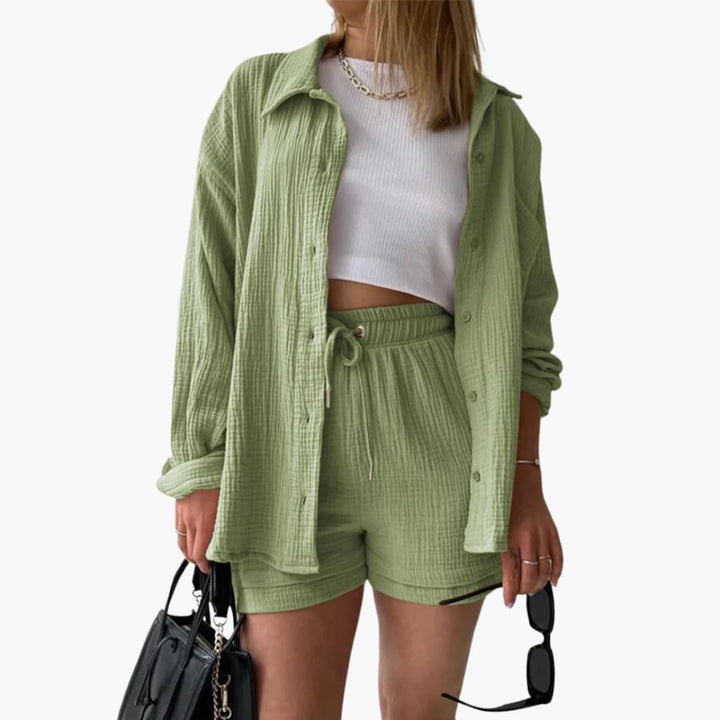 Musselin Zweiteiler - Luftiges Co-ord Set für Sommer