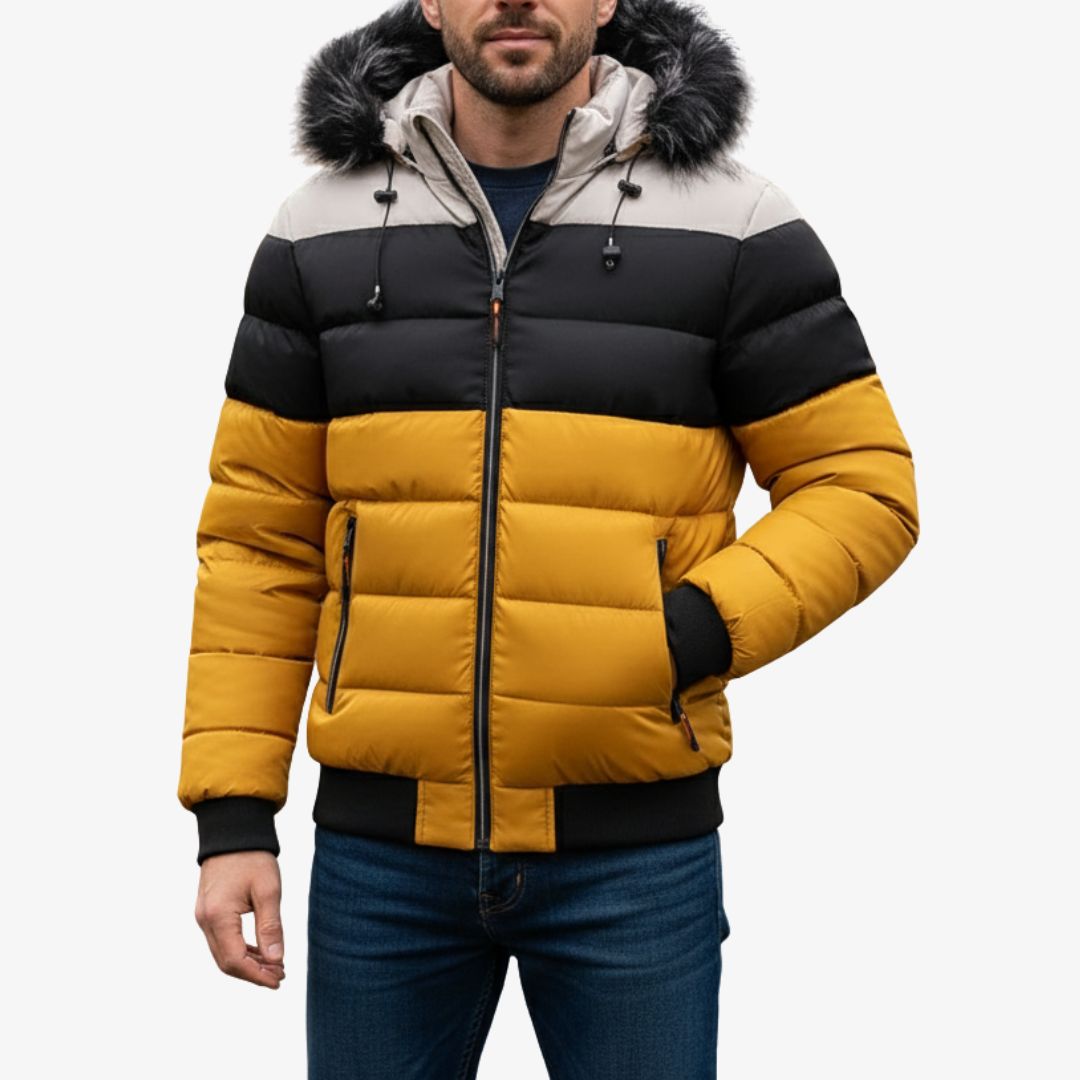 Wellensteiner Winterjacke | Hochwertige Winterjacke für Herren mit abnehmbarem Fellkragen