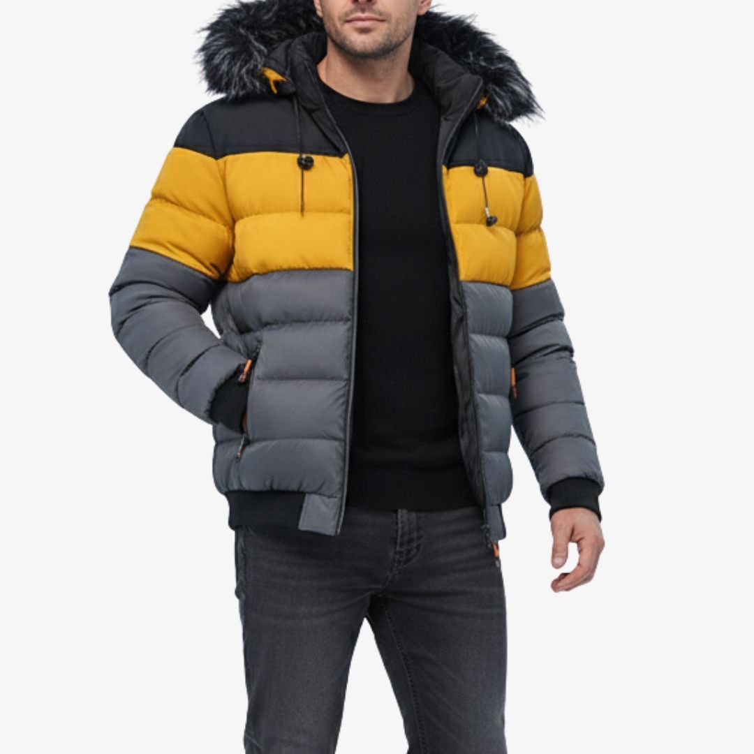 Wellensteiner Winterjacke | Hochwertige Winterjacke für Herren mit abnehmbarem Fellkragen