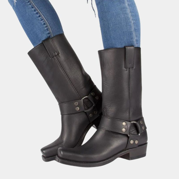 Cowboystiefel für Damen - Vintage Western Stiefeletten für den Winter