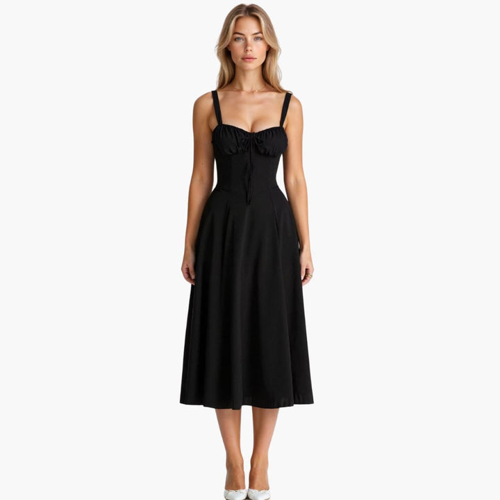 Sommerkleid - Elegantes Maxi Brautjungfernkleid mit Corsage