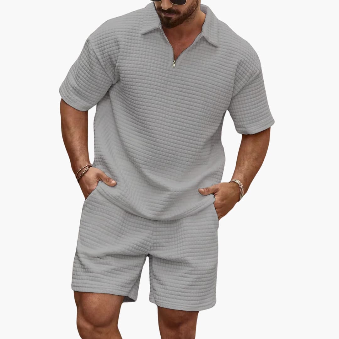 Sommer Set für Herren - Stylische Zweiteiler mit Poloshirt und Sweat Shorts