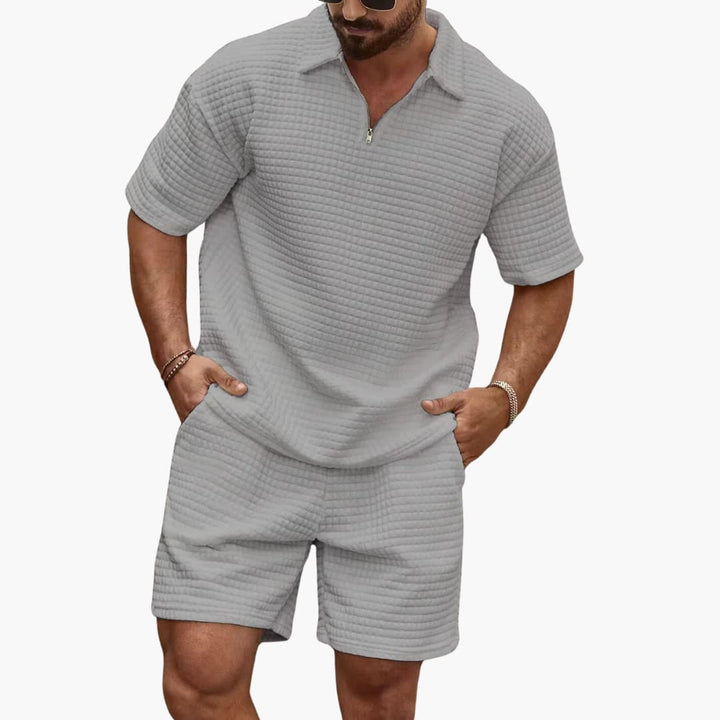 Sommer Set für Herren - Stylische Zweiteiler mit Poloshirt und Sweat Shorts