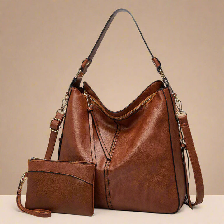 Weller Ledertasche | Elegante Ledertasche mit großem Fassungsvermögen und Seitentaschen