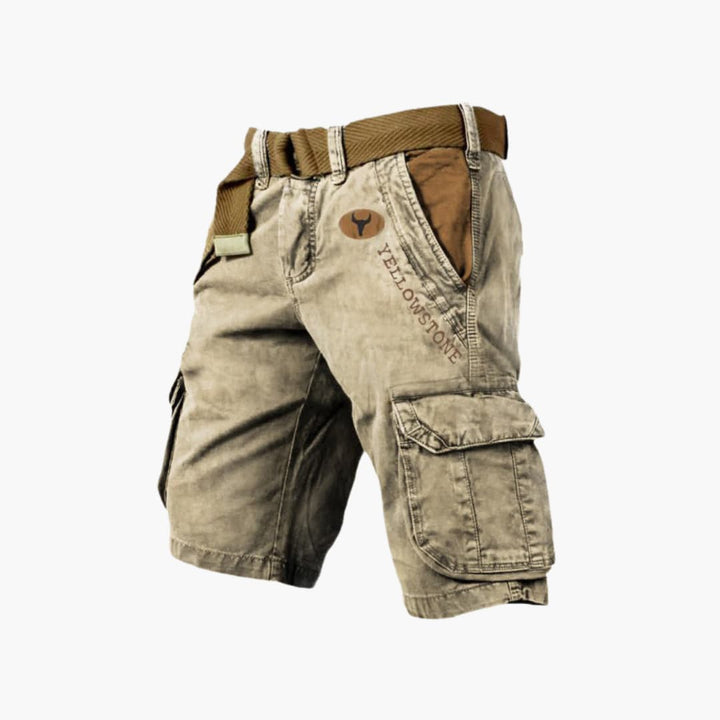 Cargohose - Robuste Kurze Wanderhose mit Gürtel für Outdoor