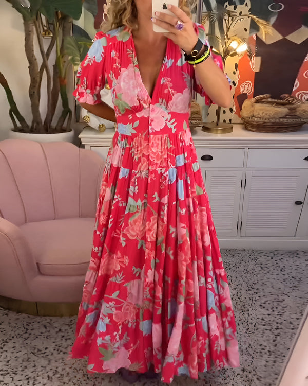 Sommerkleid - Luftiges Maxikleid mit Blumendruck