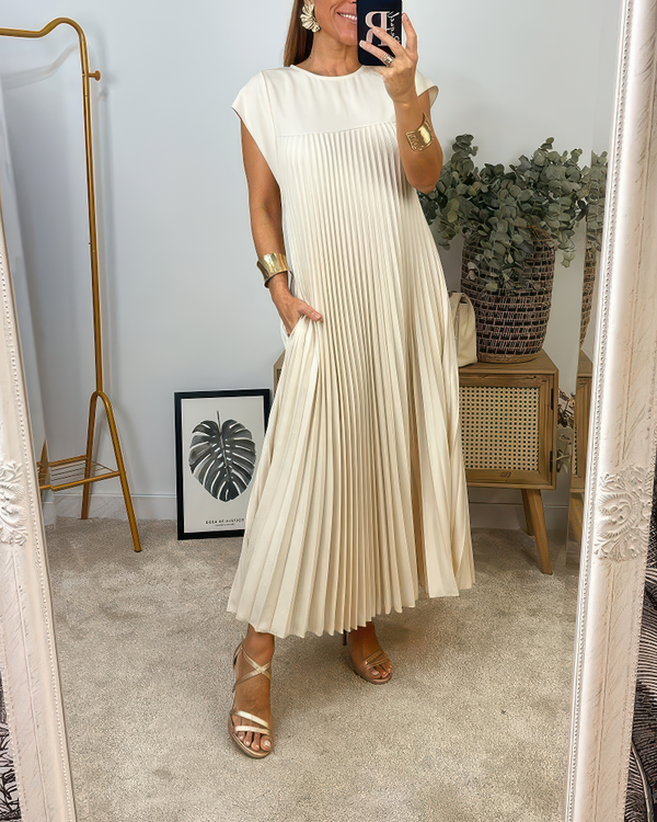 Sommerkleid für Damen - Elegantes Maxikleid mit Plissee