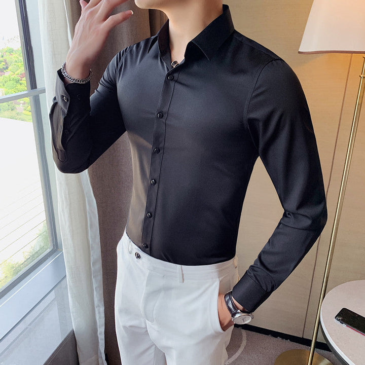 Ganti Stretch Shirt | Stylisches Herren-Stretch-Shirt, Basis mit schweißresistentem Material