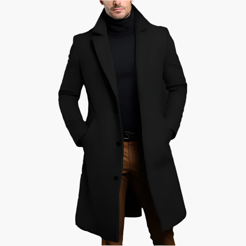 Wollmantel für den Herbst - Hochwertige Lange Wasserfeste Jacke für Herren