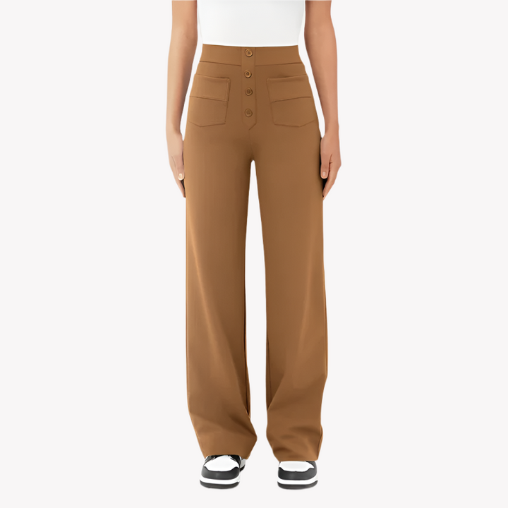 ComfyFit Hose - Bequeme Stretch Stoffhose mit Bauch-weg Effekt