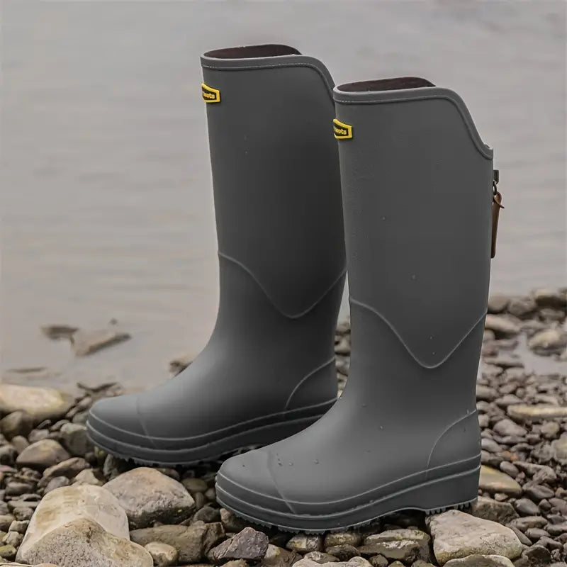 Regenstiefel für den Herbst - Wasserdichte PVC Gummistiefel mit rutschfester Sohle für Damen