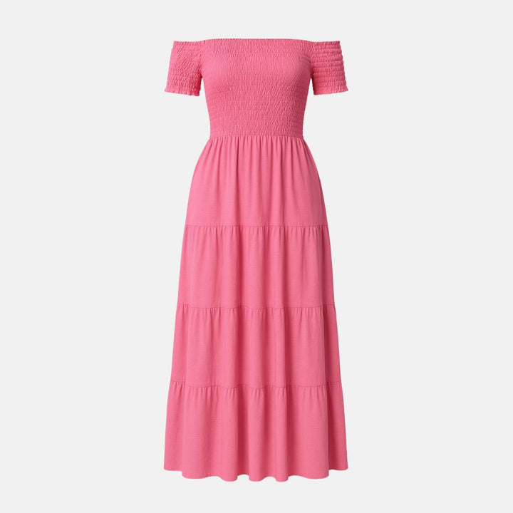 Schulterfreies Maxikleid für Sommer