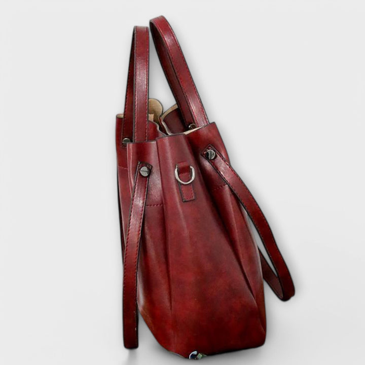 Silvia 3-in-1 Damen-Taschense | Bio-Leder Taschenset – Handtasche, Umhängetasche und Portemonnaie
