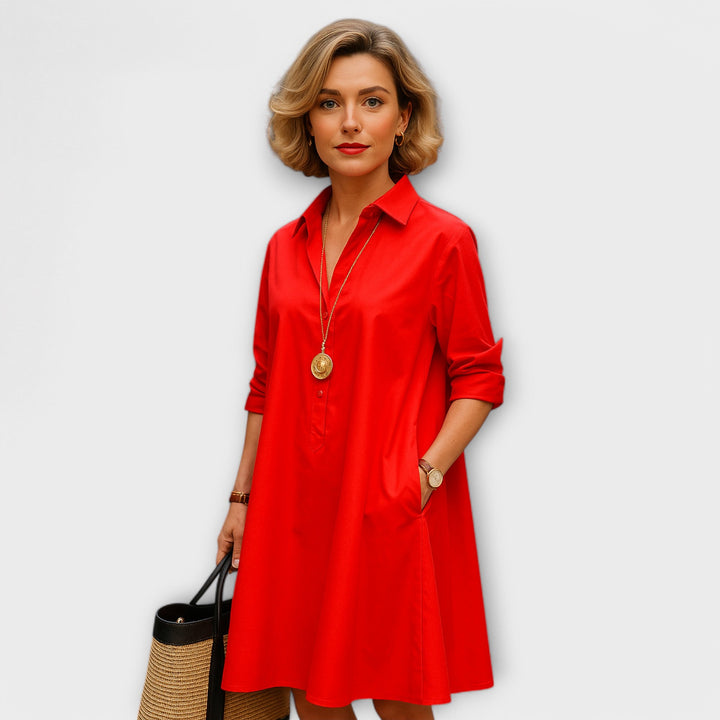 Hemdkleid für Damen - Modernes Sommerkleid mit Kragen