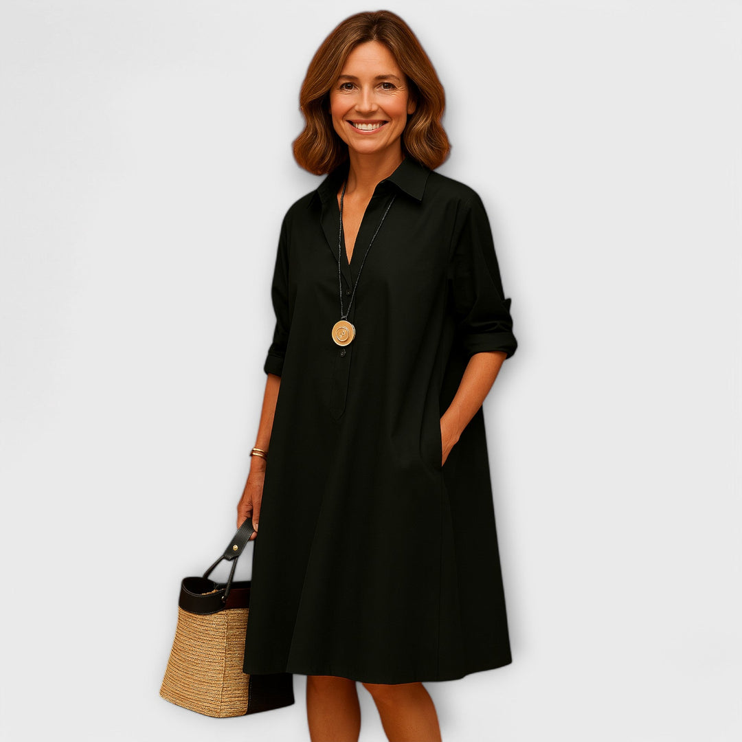 Hemdkleid für Damen - Modernes Sommerkleid mit Kragen