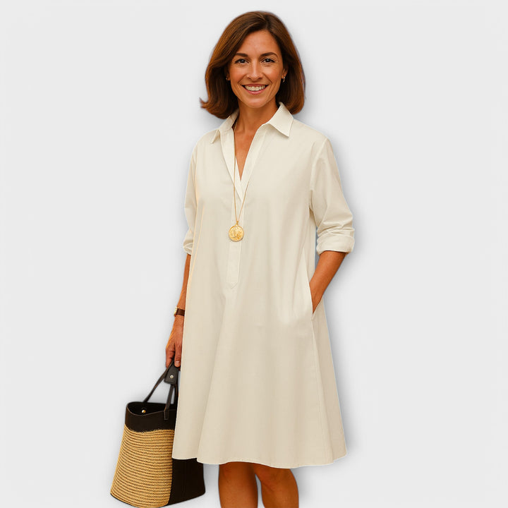 Hemdkleid für Damen - Modernes Sommerkleid mit Kragen