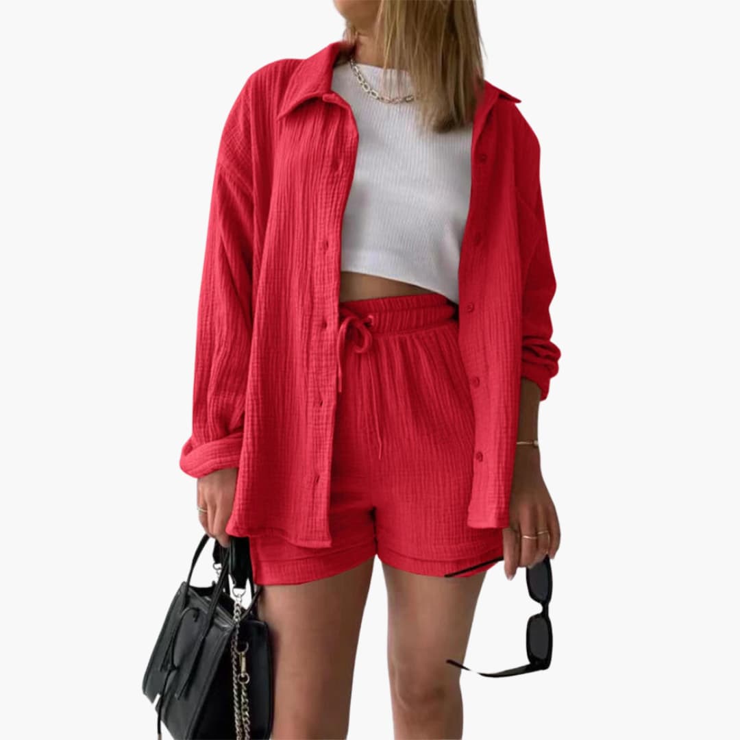 Musselin Zweiteiler - Luftiges Co-ord Set für Sommer